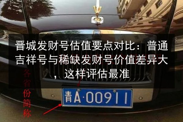 晋城发财号估值要点对比：普通吉祥号与稀缺发财号价值差异大，这样评估最准
