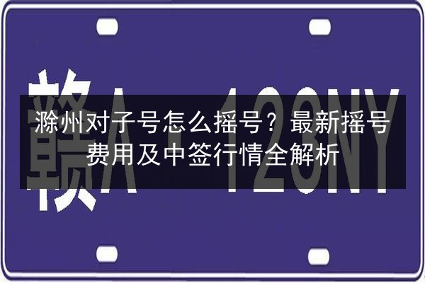 滁州对子号怎么摇号?最新摇号费用及中签行情全解析 第2张 滁州对子号怎么摇号?最新摇号费用及中签行情全解析 第2张