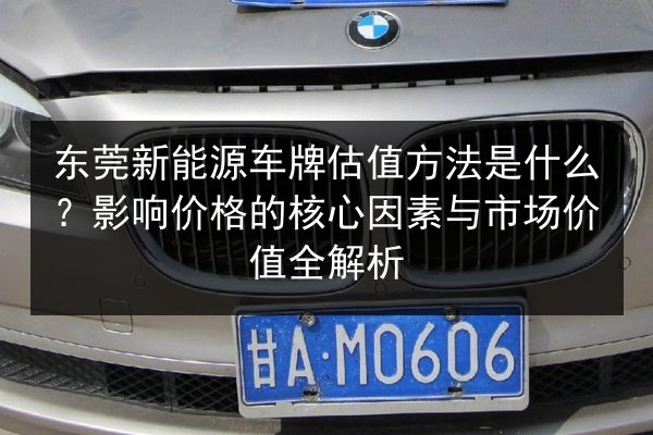 东莞新能源车牌估值方法是什么？影响价格的核心因素与市场价值全解析 第2张