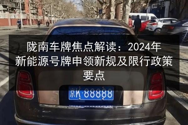 陇南车牌焦点解读：2024年新能源号牌申领新规及限行政策要点