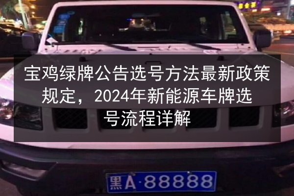 宝鸡绿牌公告选号方法最新政策规定,2024年新能源车牌选号流程详解 第2张 宝鸡绿牌公告选号方法最新政策规定,2024年新能源车牌选号流程详解 第2张