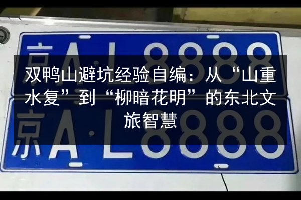 双鸭山避坑经验自编:从“山重水复”到“柳暗花明”的东北文旅智慧 第3张 双鸭山避坑经验自编:从“山重水复”到“柳暗花明”的东北文旅智慧 第3张
