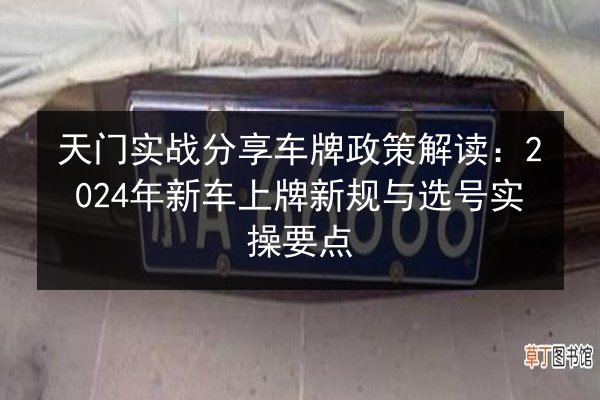 天门实战分享车牌政策解读:2024年新车上牌新规与选号实操要点 第3张 天门实战分享车牌政策解读:2024年新车上牌新规与选号实操要点 第3张