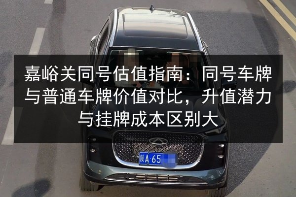 嘉峪关同号估值指南：同号车牌与普通车牌价值对比，升值潜力与挂牌成本区别大 第3张