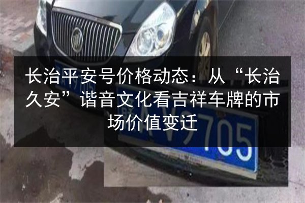 长治平安号价格动态：从“长治久安”谐音文化看吉祥车牌的市场价值变迁 第3张