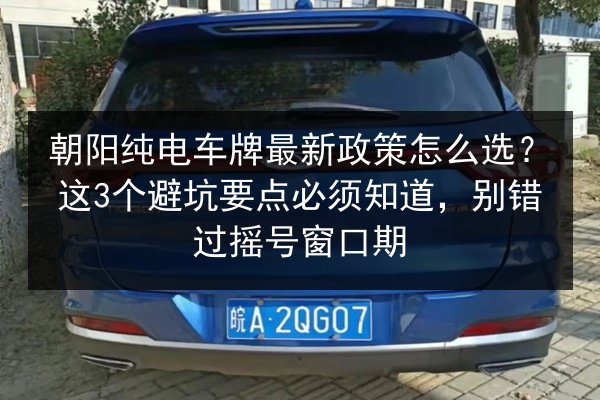 朝阳纯电车牌最新政策怎么选?这3个避坑要点必须知道,别错过摇号窗口期 第2张 朝阳纯电车牌最新政策怎么选?这3个避坑要点必须知道,别错过摇号窗口期 第2张