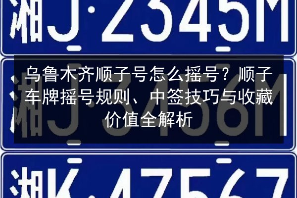 乌鲁木齐顺子号怎么摇号?顺子车牌摇号规则、中签技巧与收藏价值全解析 第3张 乌鲁木齐顺子号怎么摇号?顺子车牌摇号规则、中签技巧与收藏价值全解析 第3张