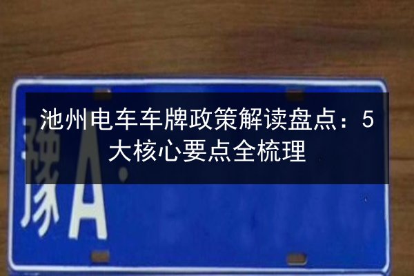 池州电车车牌政策解读盘点:5大核心要点全梳理 第3张 池州电车车牌政策解读盘点:5大核心要点全梳理 第3张
