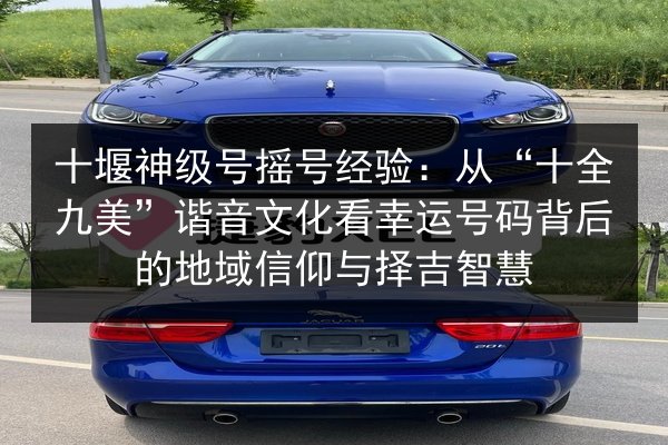 十堰神级号摇号经验：从“十全九美”谐音文化看幸运号码背后的地域信仰与择吉智慧