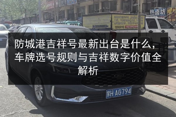 防城港吉祥号最新出台是什么，车牌选号规则与吉祥数字价值全解析 第2张