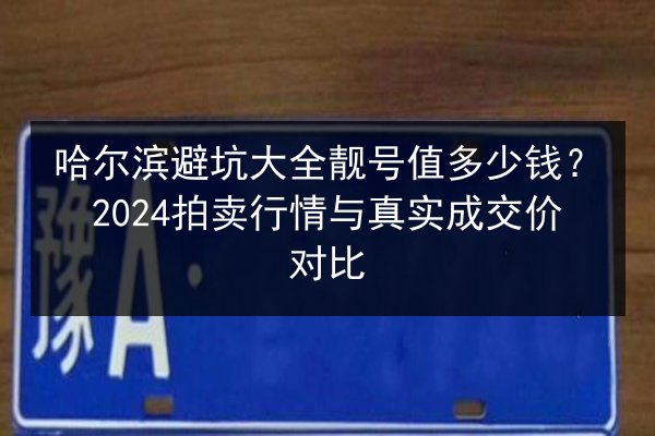 哈尔滨避坑大全靓号值多少钱？2024拍卖行情与真实成交价对比