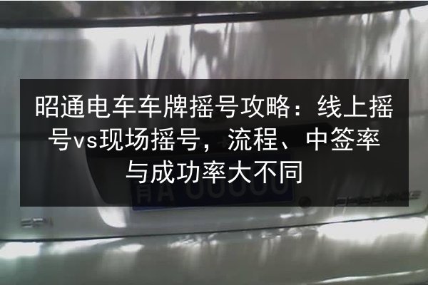昭通电车车牌摇号攻略：线上摇号vs现场摇号，流程、中签率与成功率大不同