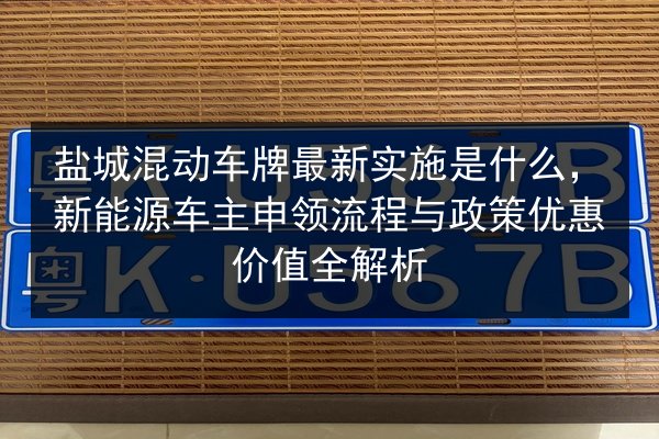 盐城混动车牌最新实施是什么,新能源车主申领流程与政策优惠价值全解析 第2张 盐城混动车牌最新实施是什么,新能源车主申领流程与政策优惠价值全解析 第2张