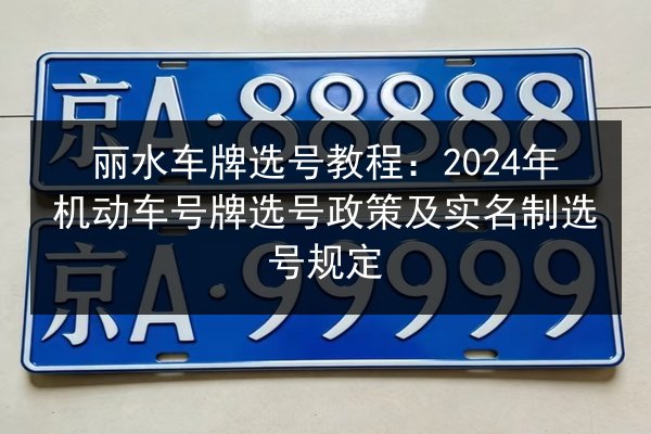 丽水车牌选号教程：2024年机动车号牌选号政策及实名制选号规定