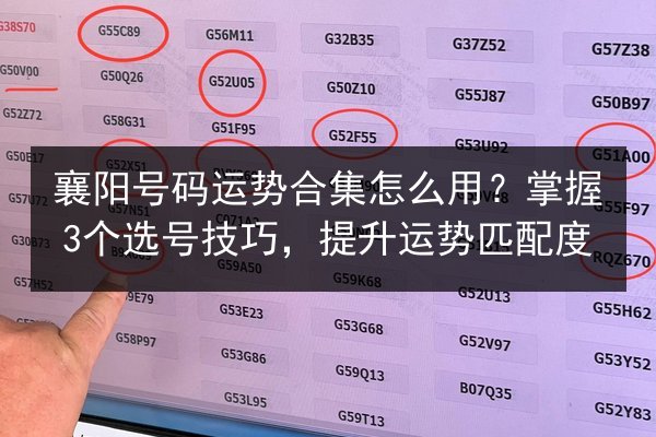襄阳号码运势合集怎么用?掌握3个选号技巧,提升运势匹配度 第3张 襄阳号码运势合集怎么用?掌握3个选号技巧,提升运势匹配度 第3张