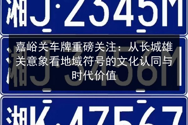 嘉峪关车牌重磅关注：从长城雄关意象看地域符号的文化认同与时代价值 第2张
