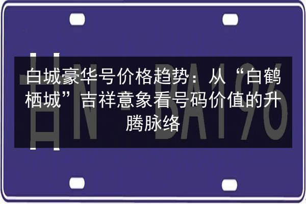 白城豪华号价格趋势：从“白鹤栖城”吉祥意象看号码价值的升腾脉络