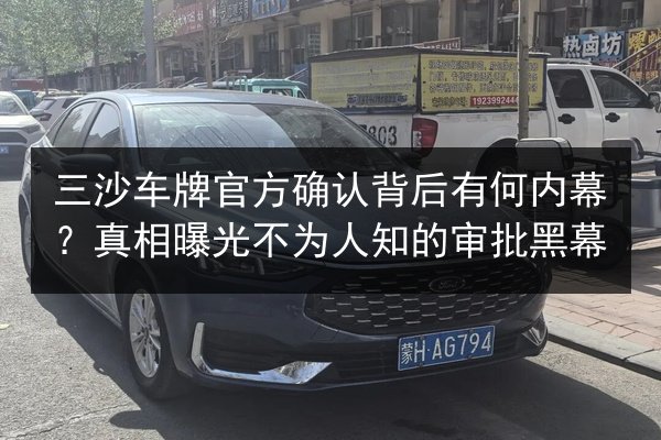 三沙车牌官方确认背后有何内幕?真相曝光不为人知的审批黑幕 第3张 三沙车牌官方确认背后有何内幕?真相曝光不为人知的审批黑幕 第3张