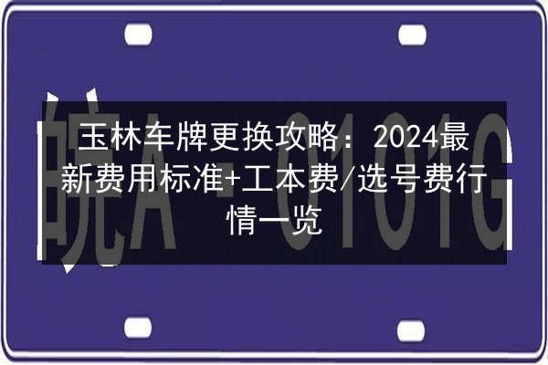 玉林车牌更换攻略：2024最新费用标准+工本费_选号费行情一览 第3张
