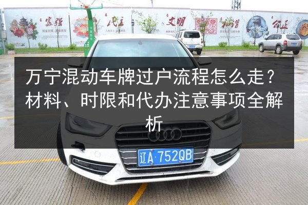 万宁混动车牌过户流程怎么走？材料、时限和代办注意事项全解析 第3张