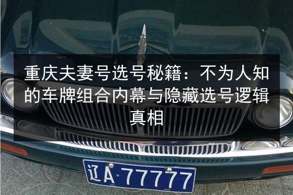 重庆夫妻号选号秘籍：不为人知的车牌组合内幕与隐藏选号逻辑真相 第2张