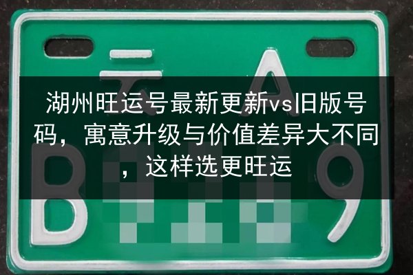 湖州旺运号最新更新vs旧版号码,寓意升级与价值差异大不同,这样选更旺运 第2张 湖州旺运号最新更新vs旧版号码,寓意升级与价值差异大不同,这样选更旺运 第2张