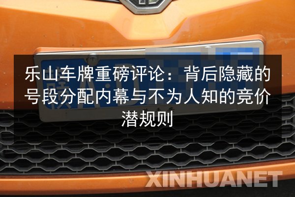 乐山车牌重磅评论：背后隐藏的号段分配内幕与不为人知的竞价潜规则 第3张