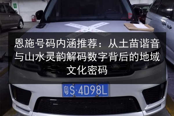 恩施号码内涵推荐:从土苗谐音与山水灵韵解码数字背后的地域文化密码 第3张 恩施号码内涵推荐:从土苗谐音与山水灵韵解码数字背后的地域文化密码 第3张