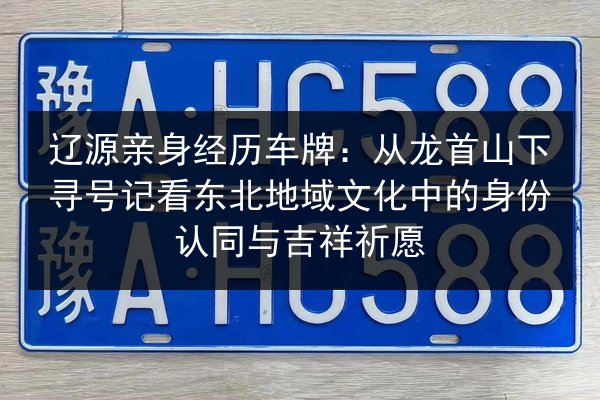 辽源亲身经历车牌:从龙首山下寻号记看东北地域文化中的身份认同与吉祥祈愿 第3张 辽源亲身经历车牌:从龙首山下寻号记看东北地域文化中的身份认同与吉祥祈愿 第3张