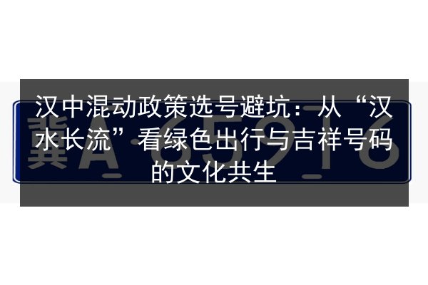 汉中混动政策选号避坑：从“汉水长流”看绿色出行与吉祥号码的文化共生 第3张