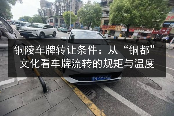 铜陵车牌转让条件：从“铜都”文化看车牌流转的规矩与温度