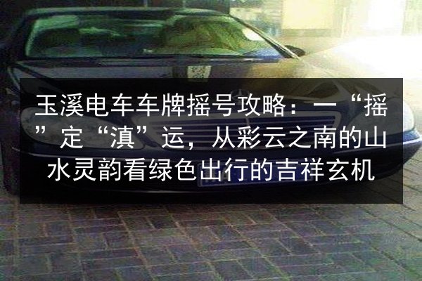 玉溪电车车牌摇号攻略：一“摇”定“滇”运，从彩云之南的山水灵韵看绿色出行的吉祥玄机 第2张