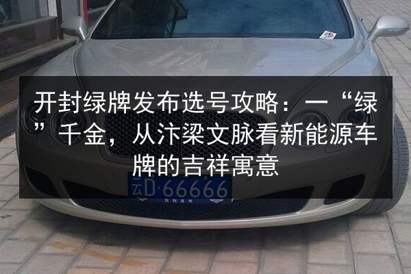 开封绿牌发布选号攻略:一“绿”千金,从汴梁文脉看新能源车牌的吉祥寓意 第2张 开封绿牌发布选号攻略:一“绿”千金,从汴梁文脉看新能源车牌的吉祥寓意 第2张