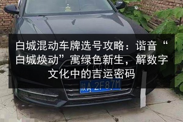 白城混动车牌选号攻略:谐音“白城焕动”寓绿色新生,解数字文化中的吉运密码 第3张 白城混动车牌选号攻略:谐音“白城焕动”寓绿色新生,解数字文化中的吉运密码 第3张
