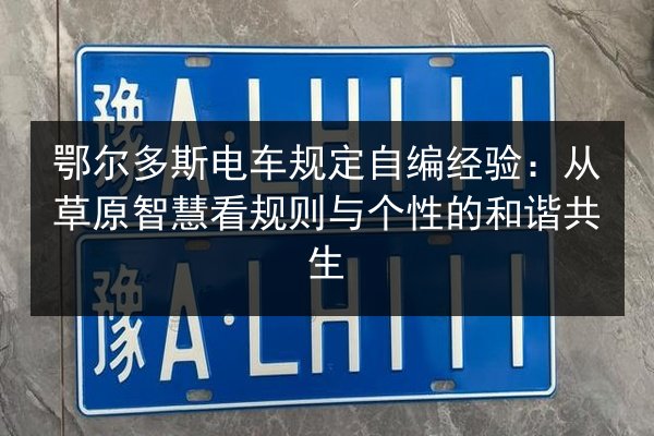 鄂尔多斯电车规定自编经验：从草原智慧看规则与个性的和谐共生