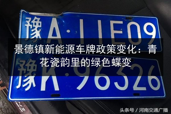 景德镇新能源车牌政策变化：青花瓷韵里的绿色蝶变 第2张