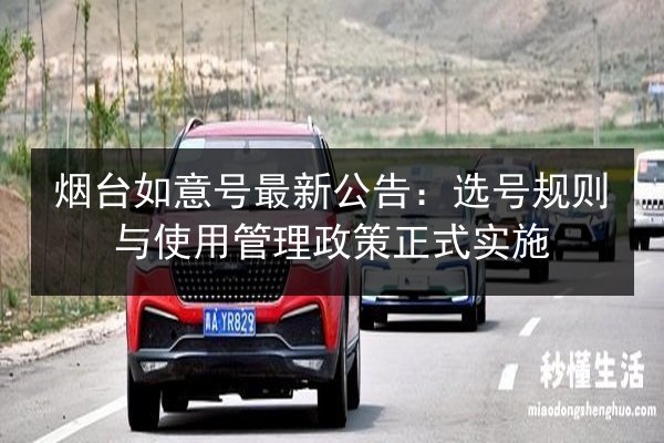 烟台如意号最新公告:选号规则与使用管理政策正式实施 第3张 烟台如意号最新公告:选号规则与使用管理政策正式实施 第3张