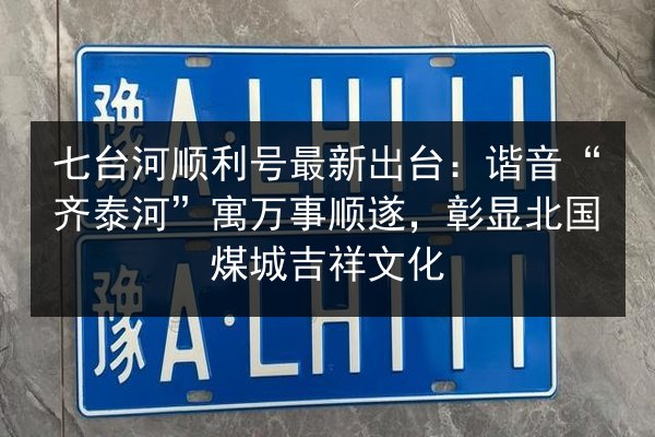 七台河顺利号最新出台：谐音“齐泰河”寓万事顺遂，彰显北国煤城吉祥文化 第3张