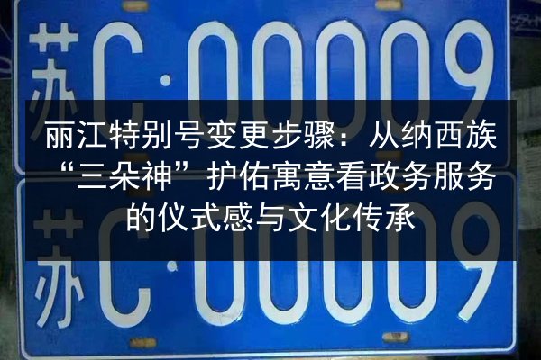 丽江特别号变更步骤:从纳西族“三朵神”护佑寓意看政务服务的仪式感与文化传承 第3张 丽江特别号变更步骤:从纳西族“三朵神”护佑寓意看政务服务的仪式感与文化传承 第3张