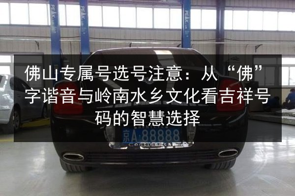佛山专属号选号注意：从“佛”字谐音与岭南水乡文化看吉祥号码的智慧选择 第3张