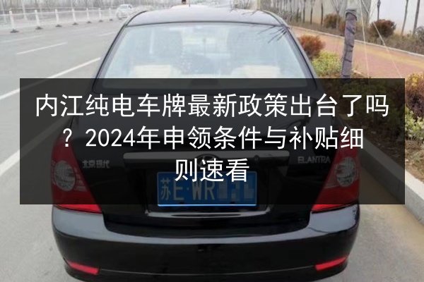 内江纯电车牌最新政策出台了吗？2024年申领条件与补贴细则速看 第2张
