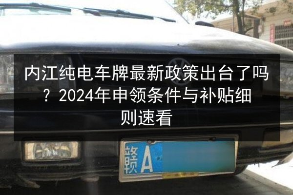 内江纯电车牌最新政策出台了吗？2024年申领条件与补贴细则速看 第3张
