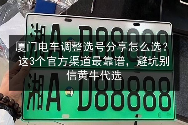 厦门电车调整选号分享怎么选？这3个官方渠道最靠谱，避坑别信黄牛代选 第2张