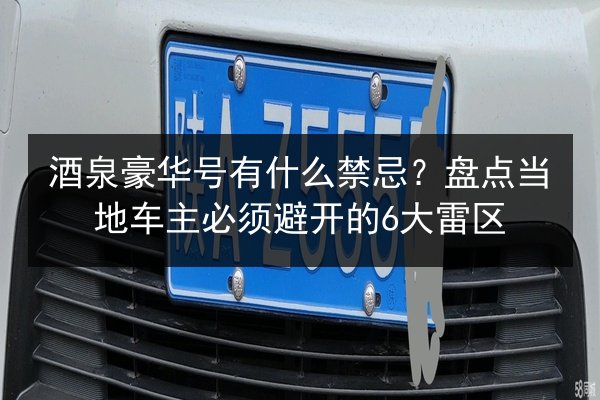 酒泉豪华号有什么禁忌？盘点当地车主必须避开的6大雷区