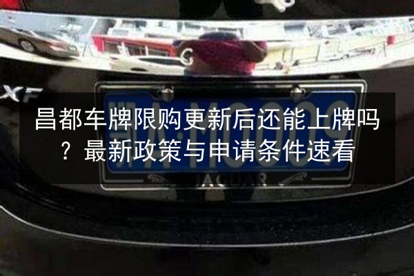 昌都车牌限购更新后还能上牌吗?最新政策与申请条件速看 第2张 昌都车牌限购更新后还能上牌吗?最新政策与申请条件速看 第2张