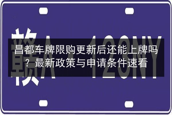 昌都车牌限购更新后还能上牌吗?最新政策与申请条件速看 第3张 昌都车牌限购更新后还能上牌吗?最新政策与申请条件速看 第3张