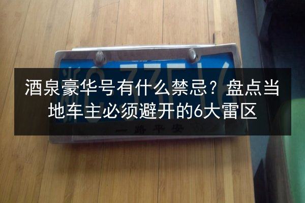 酒泉豪华号有什么禁忌？盘点当地车主必须避开的6大雷区 第3张