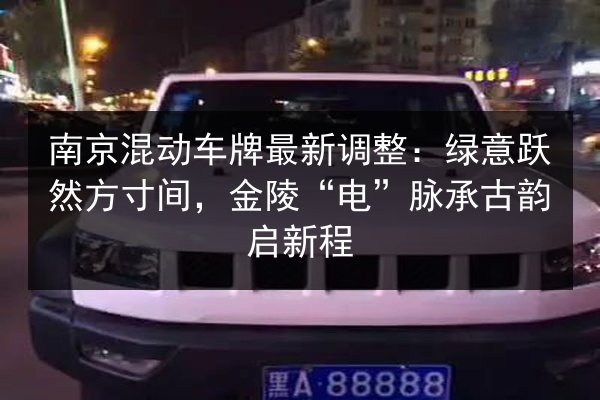 南京混动车牌最新调整：绿意跃然方寸间，金陵“电”脉承古韵启新程