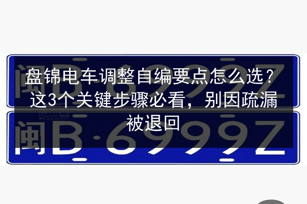盘锦电车调整自编要点怎么选？这3个关键步骤必看，别因疏漏被退回