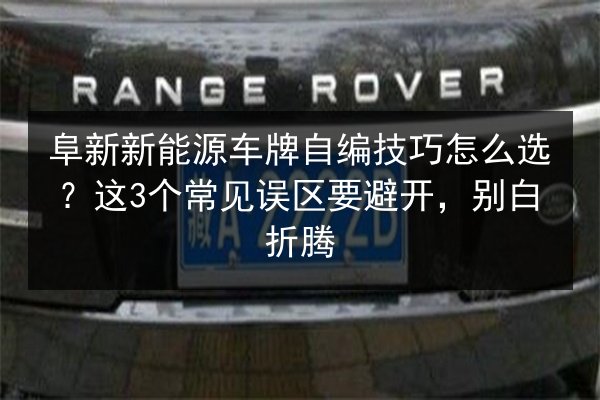 阜新新能源车牌自编技巧怎么选？这3个常见误区要避开，别白折腾 第2张